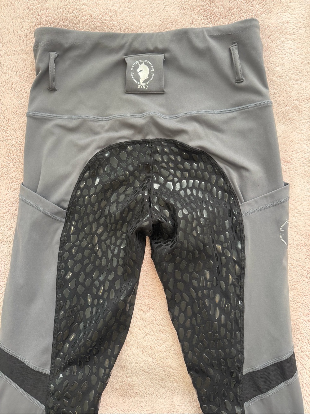 Women's Gray Full-Seat Grip Riding Leggings